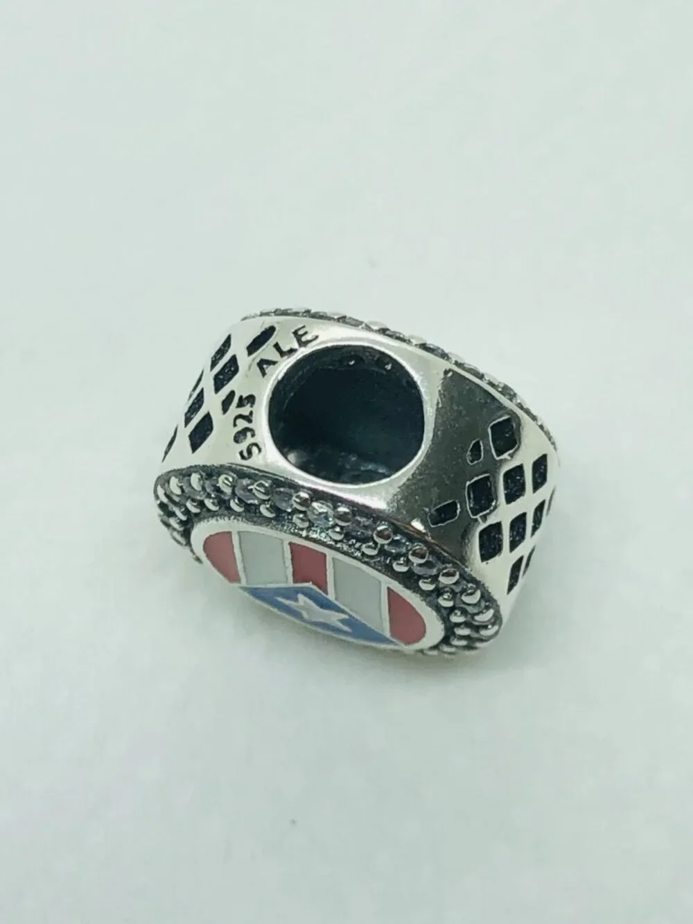 ✨ ✨Pandora Puerto rico Flag Bead charm S925 Silver with box